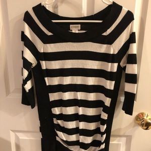 Striped maternity sweater size medium